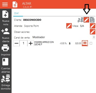 selecion de cliente y su direcion para envio