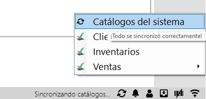 sincro del sistema caja